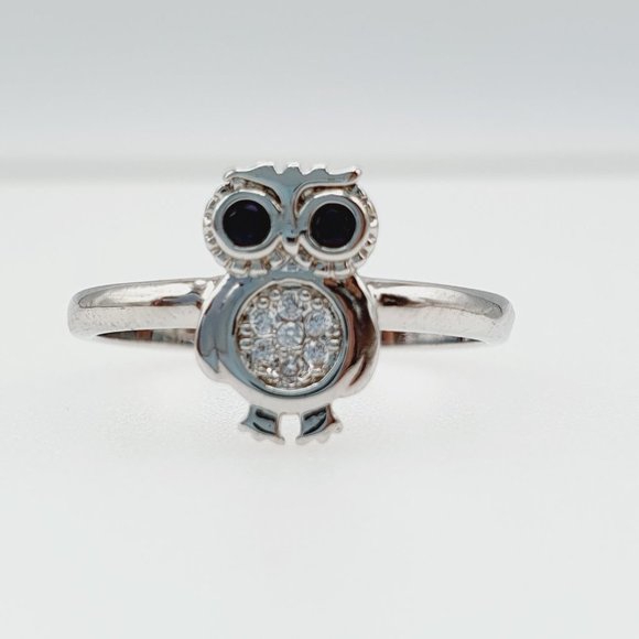 🍁  925 Silver Plated 3A CZ Cute Ring for Men Women, FB16FA1042 - Picture 4 of 6